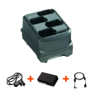 Carregador de Bateria Zebra para Coletor MC32 e MC33 - 4 Posições (Acompanha Fonte, Cabo AC e Cabo DC)